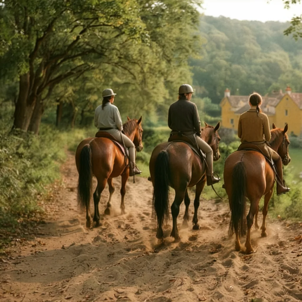 Balade à cheval en Dordogne, autour de Lanouaille
